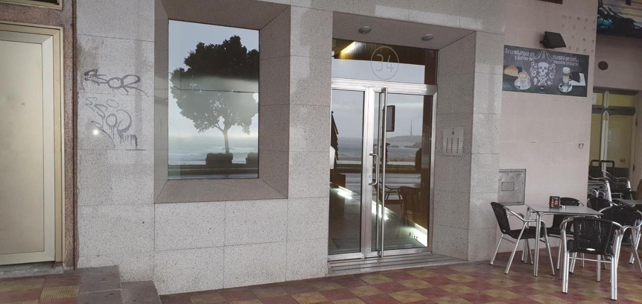 Vivienda Con Increibles Vistas A La Playa De Riazor Corunha Exterior foto