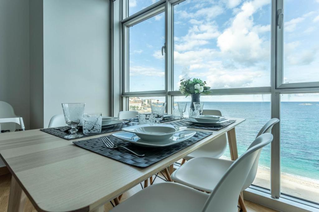 Vivienda Con Increibles Vistas A La Playa De Riazor Corunha Exterior foto